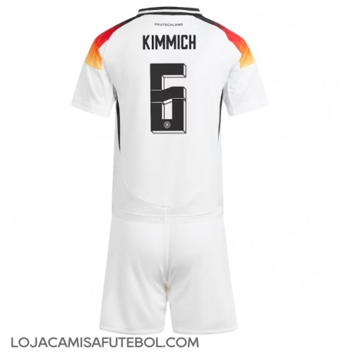 Camisa de Futebol Alemanha Joshua Kimmich #6 Equipamento Principal Infantil Europeu 2024 Manga Curta (+ Calças curtas)